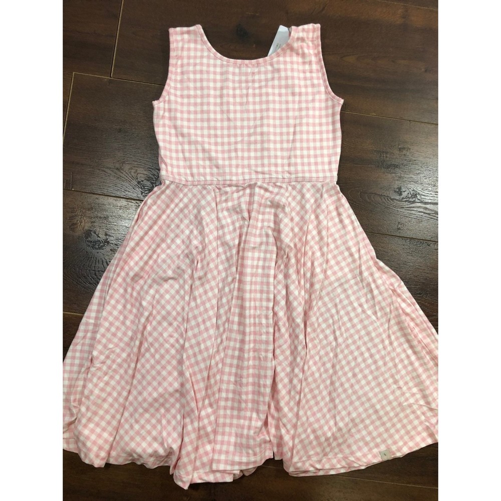 Omi Jo Size 11/12 Pink Lady Plaid Buffalo Knit Empire Dress